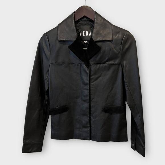 Veda 'Calder' Suede & Leather Jacket Size Small - Picture 2 of 9